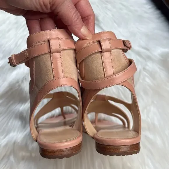 Balenciaga Pink Suede and Leather Gladiator Sandals - Picture 8 of 12
